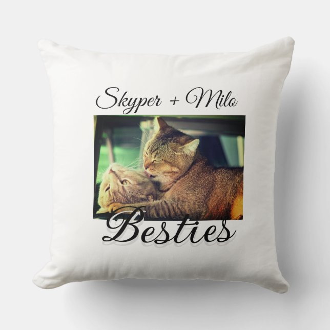 Coussin Animaux de compagnie amis besties ajouter nom anim (Recto)
