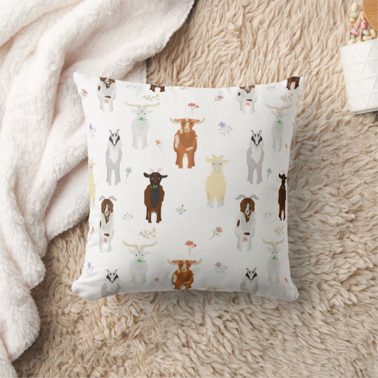Coussin Animaux de ferme de chèvres mignons (Couverture)