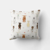Coussin Animaux de ferme de chèvres mignons (Verso)