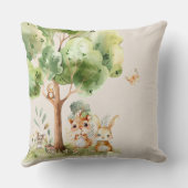Coussin Animaux de la forêt Bohème Rustique Bébé (Verso)