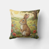 Coussin Animaux de la forêt de lapins adorables (Verso)