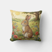 Coussin Animaux de la forêt de lapins adorables (Recto)