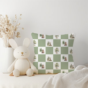 Coussin Animaux de la forêt et des bois Motif Baby Shower