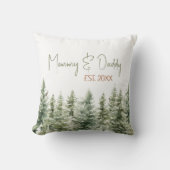 Coussin Animaux de la forêt Papa et Maman Sont (Recto)