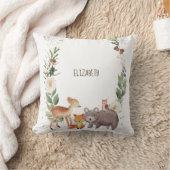 Coussin Animaux de la forêt rayures (Couverture)