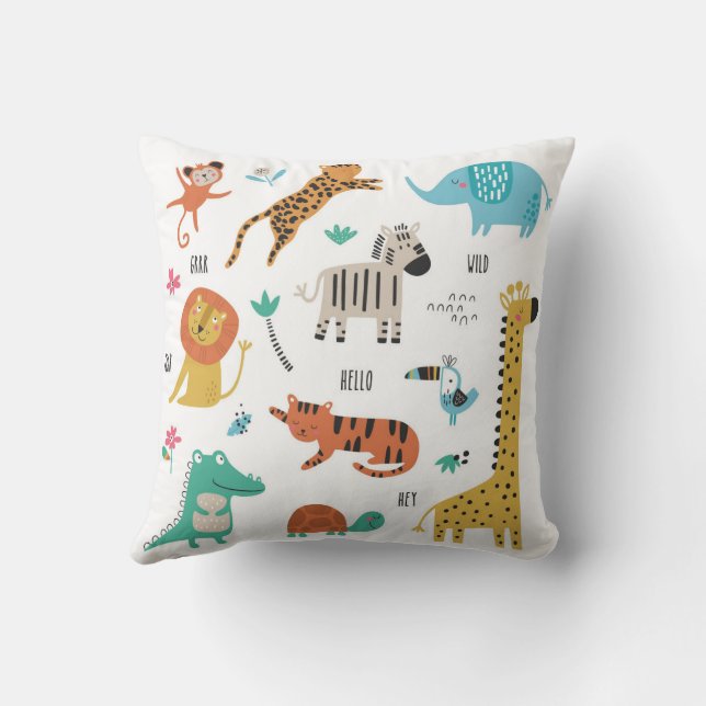 Coussin animaux de la jungle (Verso)