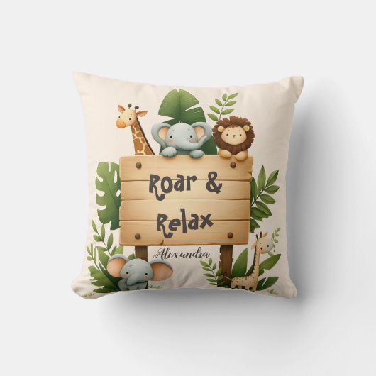 Coussin Animaux de la Jungle (Recto)