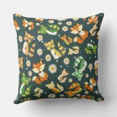 Coussin Animaux de la jungle de mignon raton laveur garçon (Verso)