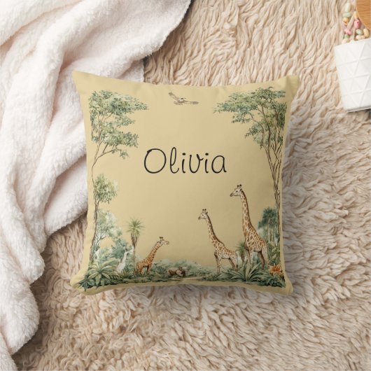 Coussin Animaux de la Jungle Safari (Couverture)
