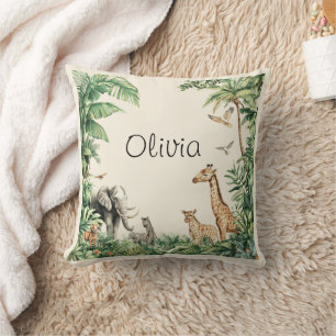 Coussin Animaux de la jungle safari