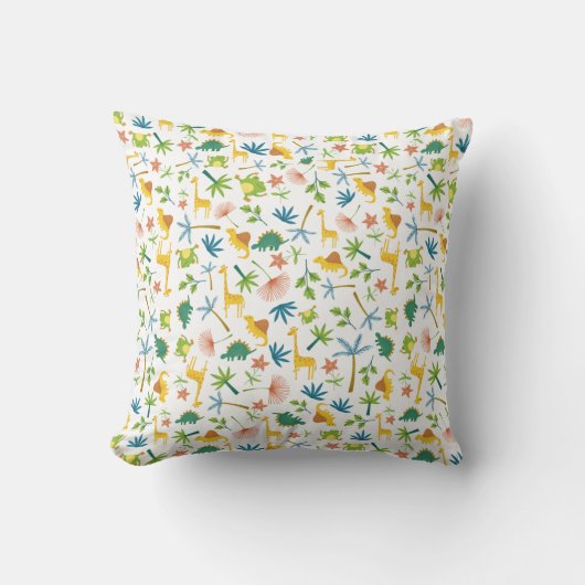 Coussin Animaux de la jungle sauvage Décor de la pépinière (Recto)