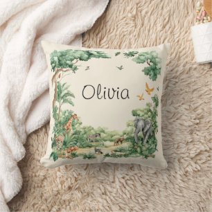 Coussin Animaux de Safari Jungle