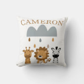Coussin Animaux de safari mignons et boho pour bébé (Recto)