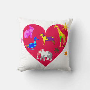 Coussin Animaux de sensibilisation sur l'autisme