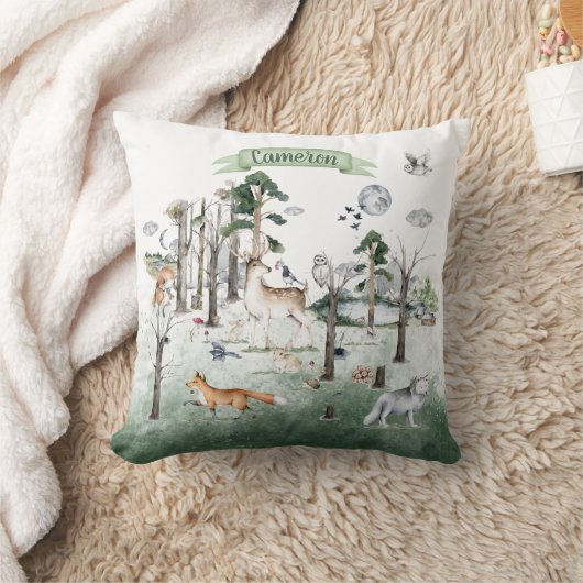 Coussin Animaux de Whimsical dans le bois personnalisable (Couverture)