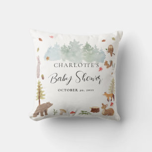 Coussin Animaux des bois Baby shower d'automne d'automne