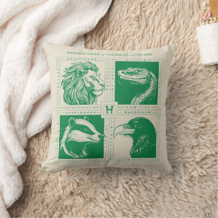 Coussin Animaux des Maisons HOGWARTS™ en grille