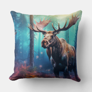 Coussin Animaux d'orignal Wilderness Mur Art coloré
