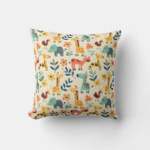 Coussin Animaux fous Motif coloré (Recto)