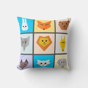 Coussin Animaux, mignonette, images plates