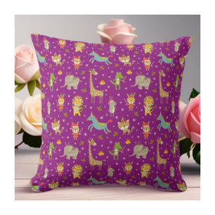 Coussin Animaux mignons amusants célébrant Noël