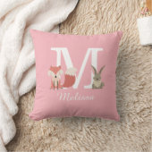 Coussin Animaux mignons de la forêt de la forêt Monogramme (Couverture)