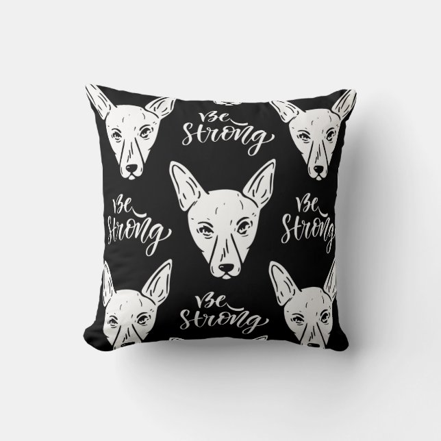 Coussin Animaux motifs Chiens forts Adieu (Recto)