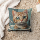Coussin Animaux prenant un bain amusant (Couverture)