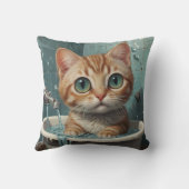 Coussin Animaux prenant un bain amusant (Verso)