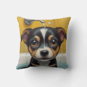 Coussin Animaux prenant un bain drôle (Verso)