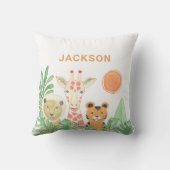 Coussin Animaux Safari personnalisés pour enfants (Verso)