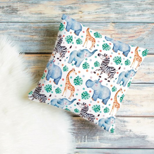 Coussin Animaux sauvages de la Jungle mignonne Jeter l'Ore