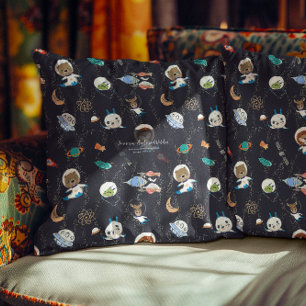Coussin Animaux spatiaux personnalisés Lancer l'oreiller