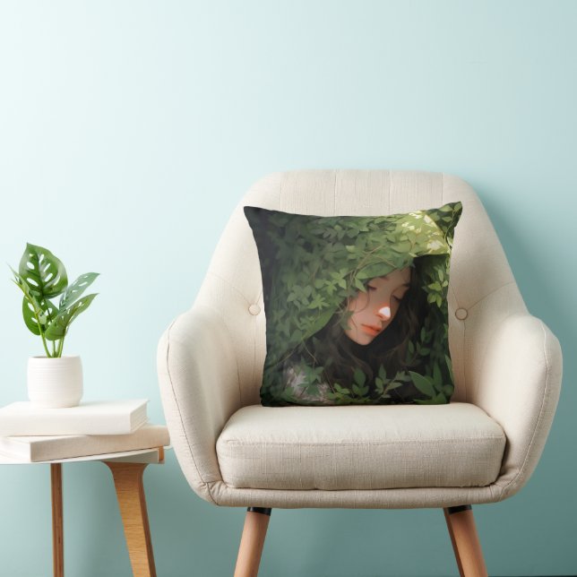 Coussin Anime de la fille de la forêt dormante (Chaise)
