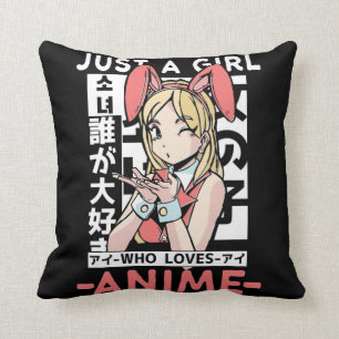 Coussin Anime Girl Otaku Ado Japonais Fan de bande dessin