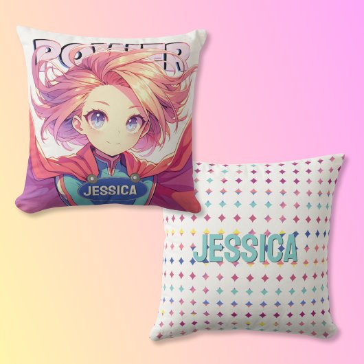 Coussin Anime Girl Power