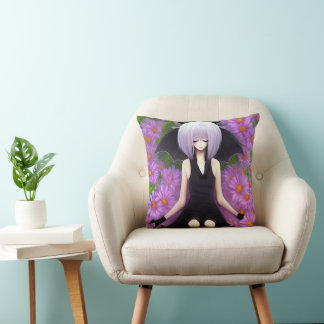 Coussin Anime Goth Bat Girl