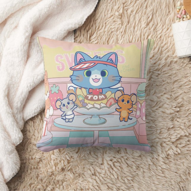 Coussin Anime Tom, Jerry et Tuffy Dessert Parlor (Couverture)