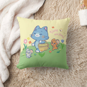 Coussin Anime Tom, Jerry et Tuffy Picnic