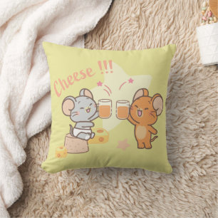 Coussin Anime Tuffy et Jerry Cheese au fromage