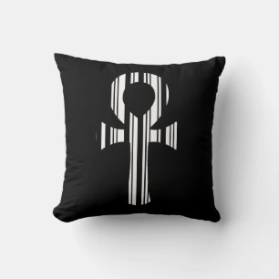 Coussin ANKH SYMBOLE CODE BARRE Ankhs Code barre Motif de