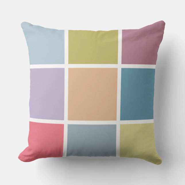 Coussin Ann Arbor Pastel Chalk Carrés (Recto)