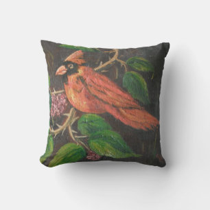 Coussin Ann Hayes Peinture Cardinal