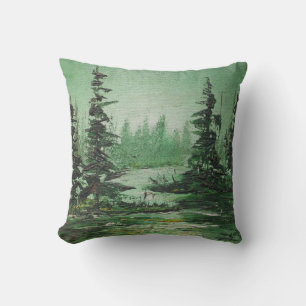 Coussin Ann Hayes Peinture Forêt Verte
