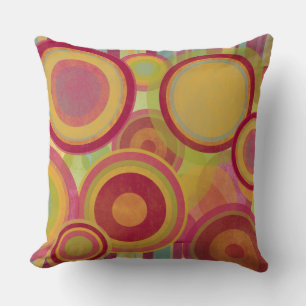 Coussin Anneaux de couleur avec des bandes vives