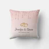 Coussin Anneaux Mariages modernes et Parties scintillant à (Verso)