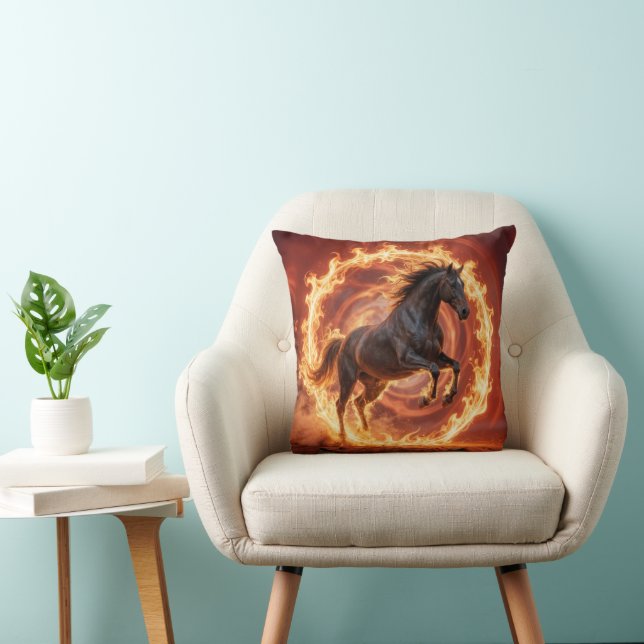 Coussin Année chinoise du Cheval de Feu (Chaise)