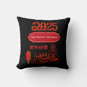 Coussin Année chinoise du serpent.
