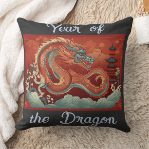 Coussin Année de l'Oreiller à jet de dragon