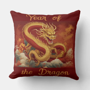 Coussin Année de l'Oreiller à jet de dragon